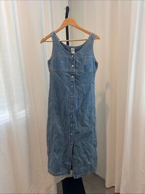 GAP Light Blue Denim Button-Front Dress